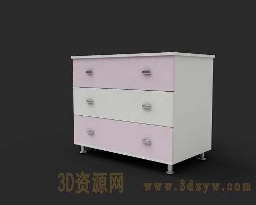3D床头柜模型