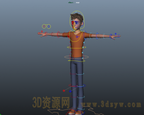 带绑定的小男孩