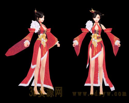 古代新年美女装简模 古代人物模型