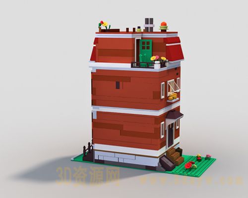 乐高房子模型 乐高玩具场景