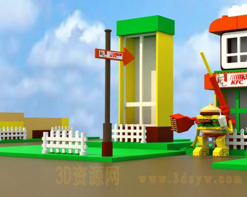 乐高场景 机器人有动画