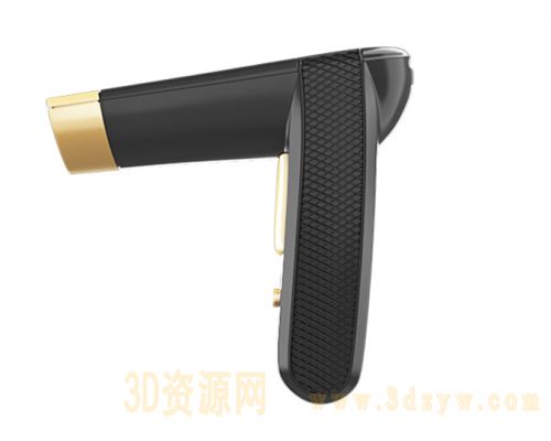 迷你USB电吹风机效果图3d模型
