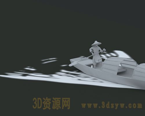 船夫划船动画 水波动画