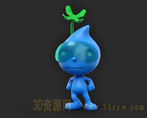 卡通角色 蓝精灵3d模型  有绑定有动画
