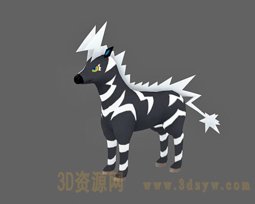 精灵宝贝 雷电斑马模型