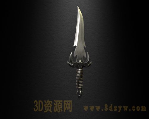 maya短刀模型 匕首模型