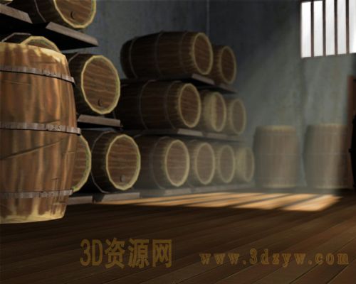 maya室内酒窖模型