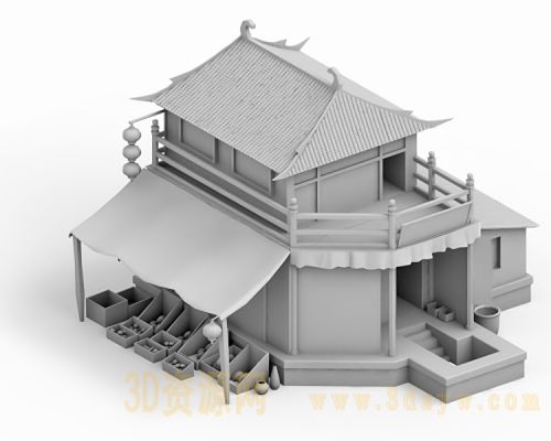 maya古代建筑模型