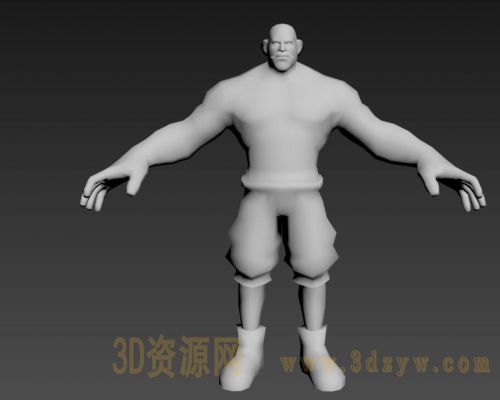 壮汉模型 人体基础模型 大块头肌肉男