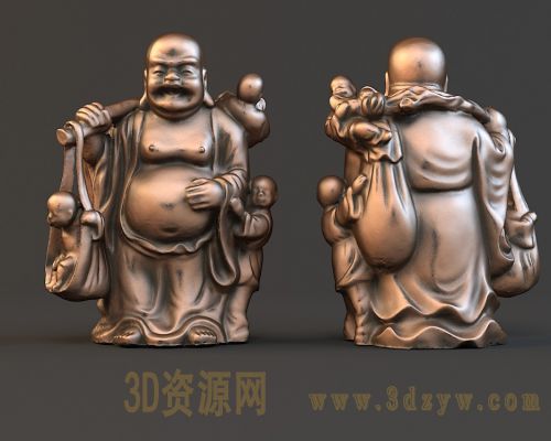 布袋和尚雕塑模型 3D打印模型