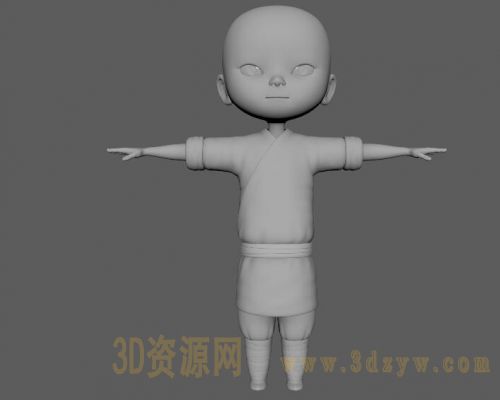 卡通唐僧模型 江流儿 卡通和尚模型