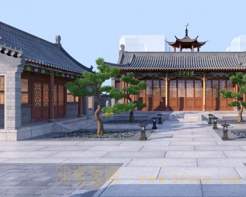 古代建筑 古代房子 仿古庭院 仿古建筑园林景观 仿古寺庙