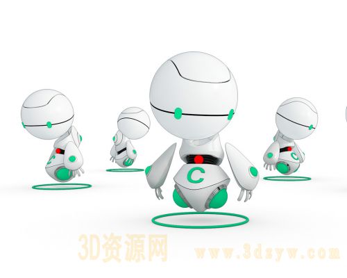 超萌机器人 机器人玩具 机器人3d模型