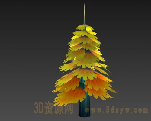 卡通银杏树3d模型