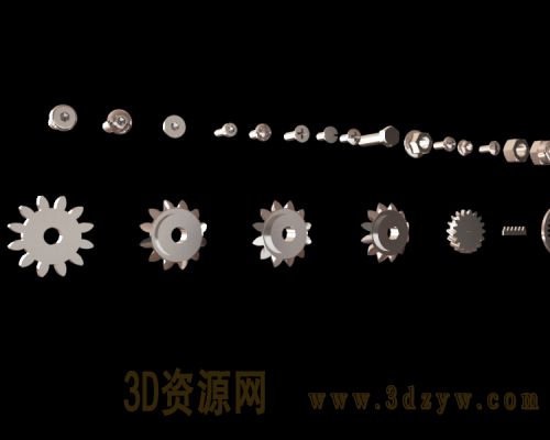 螺丝配件3d模型