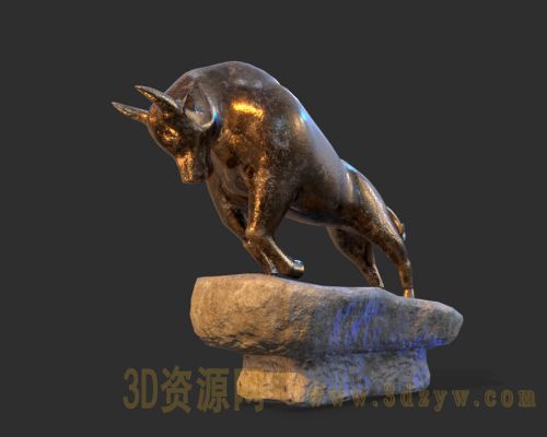 牛雕塑模型