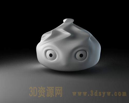 maya卡通包子模型 包子3d模型 馒头