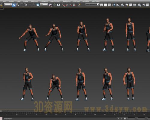 篮球运动员打球动画 篮球运动员模型