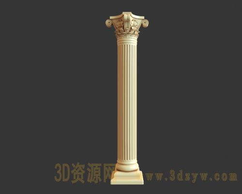 罗马柱 欧式柱子模型
