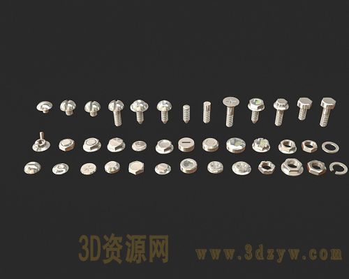 常用螺丝螺母模型