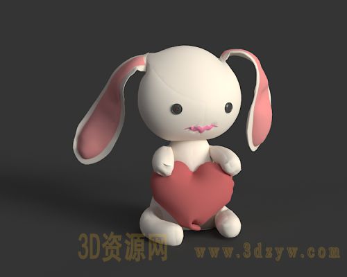 卡通兔子玩具模型