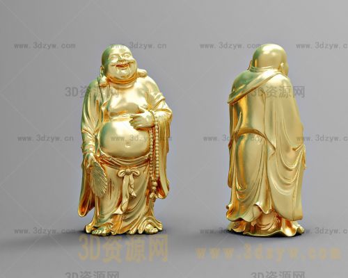 大肚弥勒佛雕像 弥勒佛3d模型