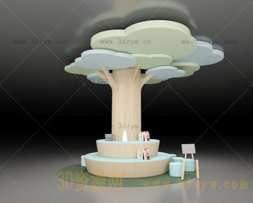 木结构树 装饰树模型