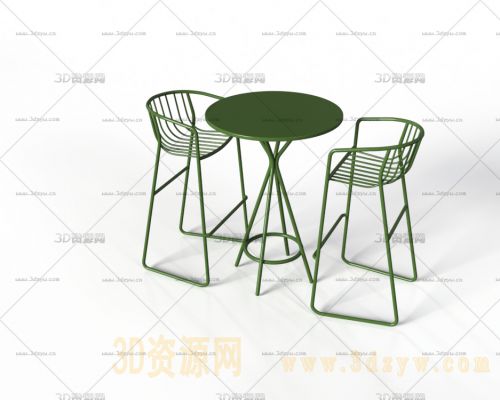 高脚桌椅模型